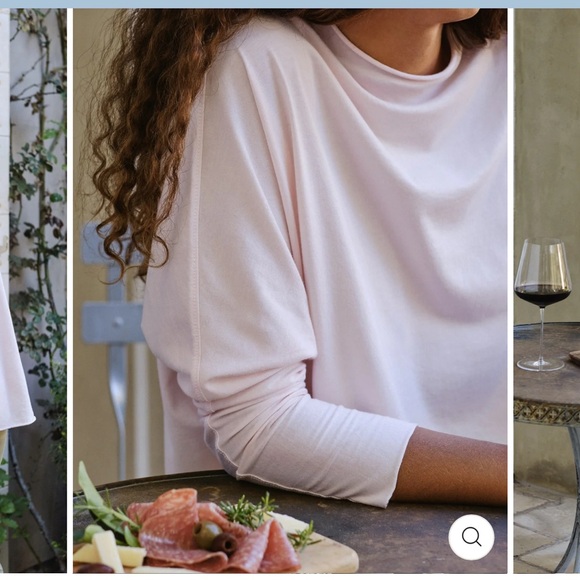 Frank & Eileen Tee Lab Long Sleeve Funnel Neck Tee Ballet Slipper size Small - Picture 6 of 12